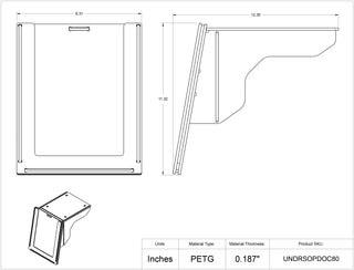 Poltex UNDRSOPDOC80 Undermount SOP Holder