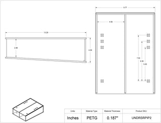 Poltex UNDRSRPIP2 Undermount Serological Pipette Holder-2 Pocket