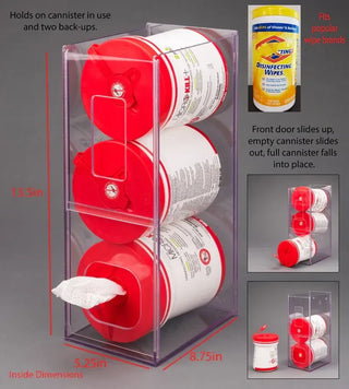 Poltex WIPE3VM Visual Management Wipe Tub Dispenser