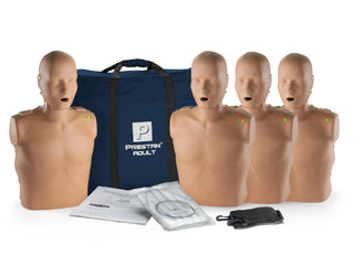 Prestan PP-AM-400M-DS Professional Adult Dark Skin CPR Manikin 4-Pack with Monitor