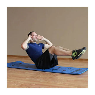 Prism Fitness 400-150-031 Smart Exercise Mat, 16mm With Grommets (Blue), 72” x 24”
