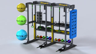 Prism Fitness 400-150-203 Smart FTC Free Standing – 2 Bay Package, 3 Storage Shelves 