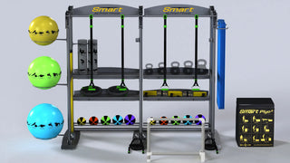 Prism Fitness 400-150-203 Smart FTC Free Standing – 2 Bay Package, 3 Storage Shelves 
