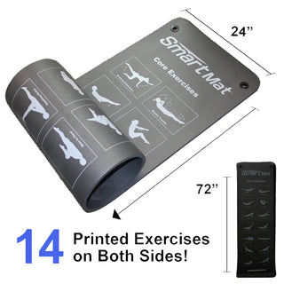 Prism Fitness 400-155-031 Smart Exercise Mat, 16mm With Grommets (Black), 72” x 24”