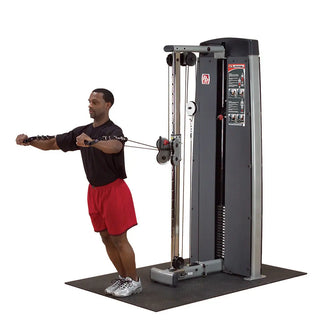 Pro Clubline DPCCSF3 ProDual Adjustable Cable Column, Silver Finish (210 lb. Weight Stack)