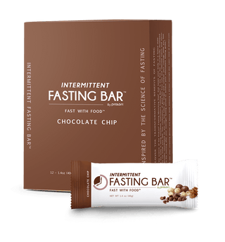 ProLon Fast Bar Chocolate Chip box with a wrapped bar in front of it