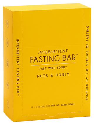 ProLon Fast Bar Nuts and Honey box seen at an angle on a white background
