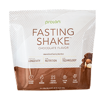 Second ProLon promotional graphic featuring the Fasting Shake nutrition powder