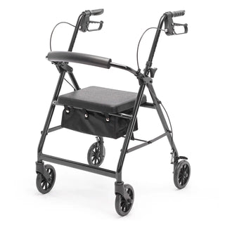 Proactive Medical RLADAL6-BLU Aluminum Rollator Lightweight with PU Seat