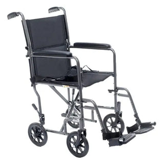 Proactive Medical TC17 Protekt Astra Transport Chair Lightweight Steel Silver Vein Finish