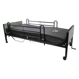 Proactive Protekt Akra-SE Semi-Electric Homecare Bed – 36"×80" 450 lb, Black