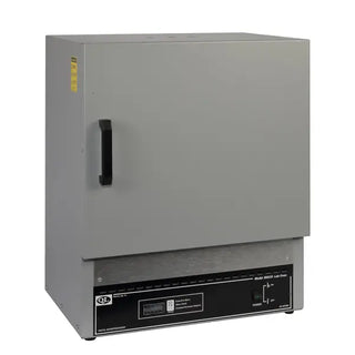 Gray industrial QuincyLab20GCELabOwen with a black control panel on a white background