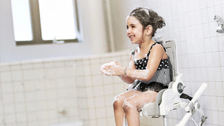 R82 Flamingo High-Low Pediatric Shower and Commode Chair, 4 Sizes Frame and Seat/Back Options, Max. 154.3 lbs Capacity