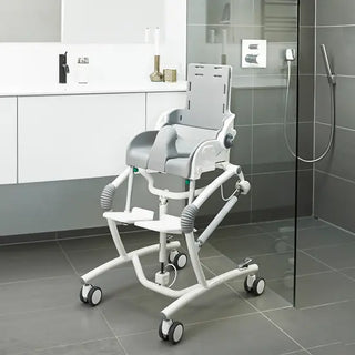 R82 Flamingo High-Low Pediatric Shower and Commode Chair, 4 Sizes Frame and Seat/Back Options, Max. 154.3 lbs Capacity