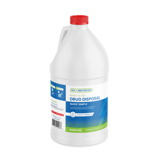 Rx Destroyer™ RX64LIQ Liquids, 64 oz Bottle with Hardener Packets