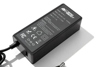 Rapid Reboot REGEN power supply shown at an angle with its rating label visible
