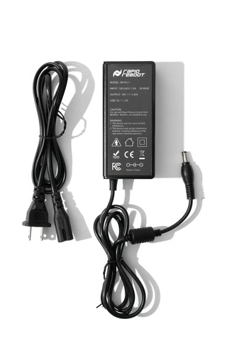 Rapid Reboot REGEN power supply with mains lead and output cable coiled beside it