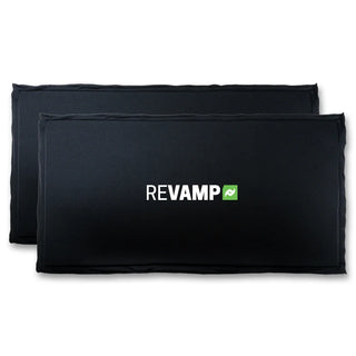 Two Rapid Reboot REVAMP FLATPAD gel therapy pads stacked on a plain background