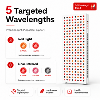 iReliev RL-W400-T Full Body Red Light & NIR Panel, 1500W, 300 LEDs, 5-Wavelength