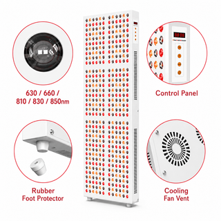 iReliev RL-191288010 Full Body Red Light & NIR Therapy Panel, 2400W, 4-Wavelength