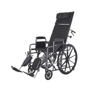 Rhythm Healthcare L90XX Deluxe Reclining Desk Arm Wheelchair, 300 Ib, Hammertone Grey