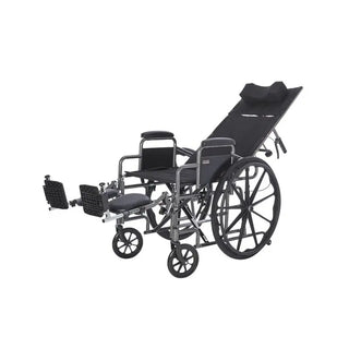 Rhythm Healthcare L90XX Deluxe Reclining Desk Arm Wheelchair, 300 Ib, Hammertone Grey