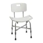 White Rhythm Healthcare B4500XX Bariatric Shower Chair with backrest on a clear background