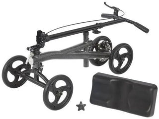 Black Rhythm Healthcare KN1000 Knee Walker with a star-shaped object on a white background