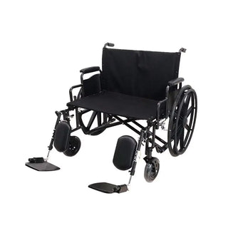 Black Rhythm Healthcare M170-5-XXX Array HD Extra Wide K7 Wheelchair with footrests on a white background