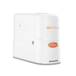 White Rhythm Healthcare P2-E7  Portable Oxygen Concentrator with 'Ritter Healthcare' branding on a white background