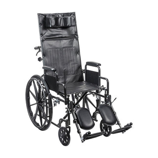 Drive Medical Silver Sport Recliner with Vinyl Upholstery, Detachable Desk Arm, 16"