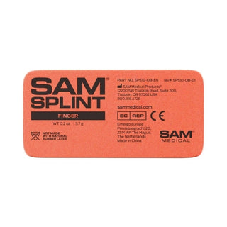 Sam® 939838_CS Finger Splint Blue / Orange  on a white background