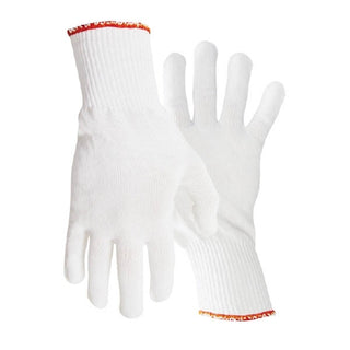White Scepter™ 1116996_BX Small Cut Resistant Gloves with red trim on a white background