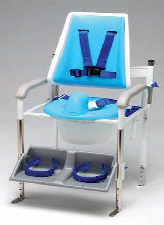 Cloth Secure Commode SecureSeat 5910 Large Positioning Commode with Adjustable Seat & Harne