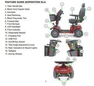 Shoprider® Expedition XL4 4‑Wheel Heavy‑Duty Scooter – 350 lb Capacity-4