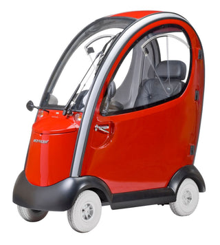 Shoprider 889XLSN-BGRD Flagship Luxury Cabin 4 Wheel Fully Enclosed Scooter, 350 Lbs, Red