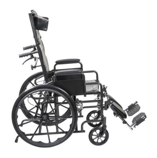 Drive Medical Silver Sport Recliner with Vinyl Upholstery, Detachable Full Arm, 18"-1
