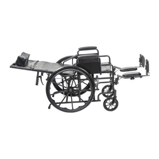 Drive Medical Silver Sport Recliner with Vinyl Upholstery, Detachable Full Arm, 18"-2
