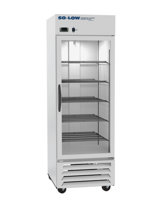 White So-Low DH4-23GD LAB AND PHARMACY REFRIGERATOR with glass door on a white background