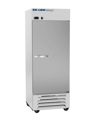 So-Low DH4-27SD Lab and Pharmacy Refrigerator with 'So-Low' branding on a white background