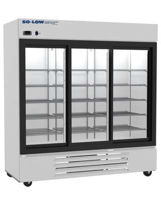 So-Low DH4-66SGD Lab and Pharmacy Refrigerator, 2ºC to 8ºC, 66 cu.ft. with glass doors on a white background