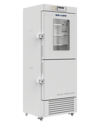 White So-Low DHK-10RFC Lab & Pharmacy Fridge/Freezer Combo, 10.2 Cu. Ft. on a white background
