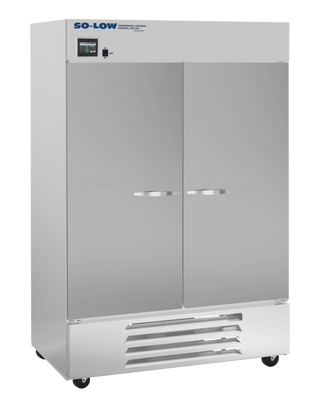 So-Low DHP4-49SD Touchscreen Lab Refrigerator, 2ºC to 8ºC, 49 cu.ft. with 'SO-LOW' branding on a white background