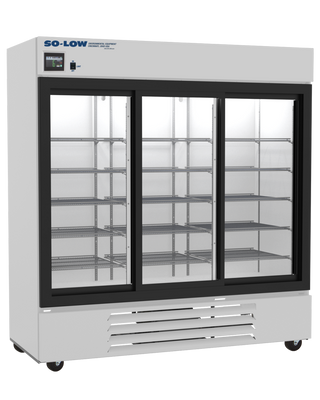 So-Low DHP4-66SGD Touchscreen Lab Refrigerator, 2ºC to 8ºC, 66 cu.ft. with glass doors on a white background