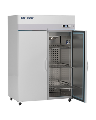 So-Low HCN4-52 Humidity Stability Chamber & Incubator, 4°C to 70ºC, 49 cu.ft. with open door on a white background