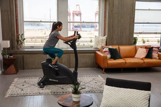 SportsArt C55U Upright Residental Cycle with White Backlit Display, 330 lbs Max User Weight, 14 Levels Resistance