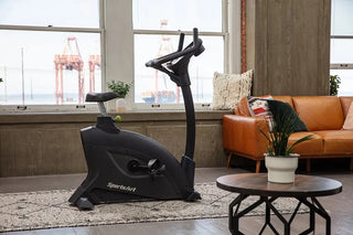 SportsArt C55U Upright Residental Cycle with White Backlit Display, 330 lbs Max User Weight, 14 Levels Resistance