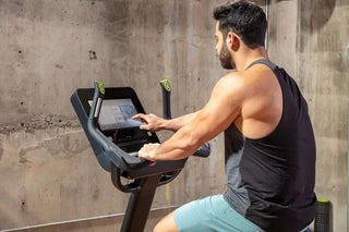SportsArt C574U-13 Upright Cycle with 13" SENZA Touchscreen, 450 lbs Max User Weight, 40 Levels Resistance