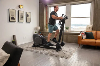 SportsArt E80C Elliptical with White Backlit Display, 330 lbs Max User Weight, 19" Stride Length