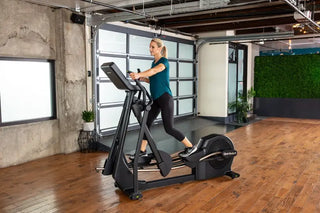 SportsArt E874-13 Elliptical with 13" SENZA Touchscreen, 450 lbs Max User Weight, 17"–29" Stride Length